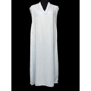 MTWTFSS Denim Tunic Dress WOMEN MEDIUM Light Blue Sleeveless V-Neck Pockets